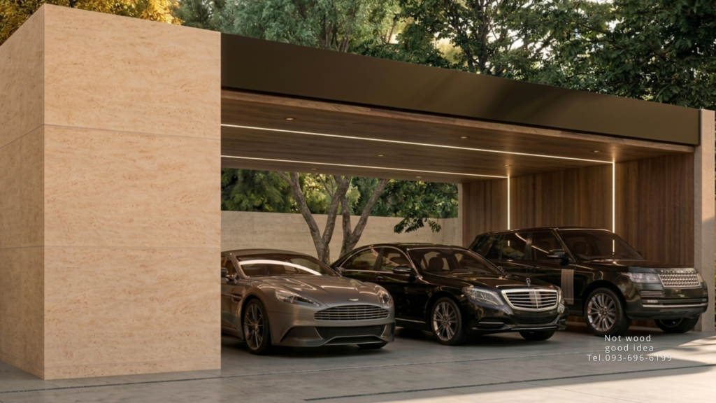 New design car park 3 parking design : ออกแบบโรงจอดรถโมเดิร์นลักชัวรี เพิ่มมูลค่าให้บ้าน พร้อมตอบโจทย์การใช้งานระยะยาว